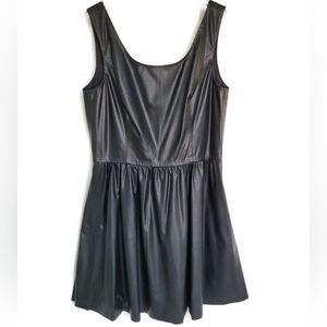 Neiman Marcus Faux Leather Black Dress, NWT, Vakko Sport